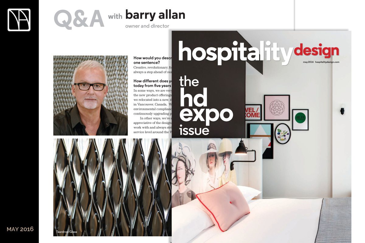 Barry Allan Hospitality Design Magazine