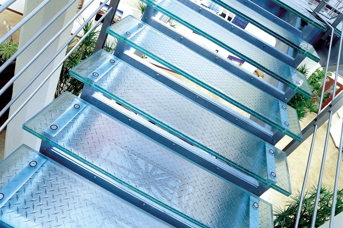 glass stair treads and flooring
