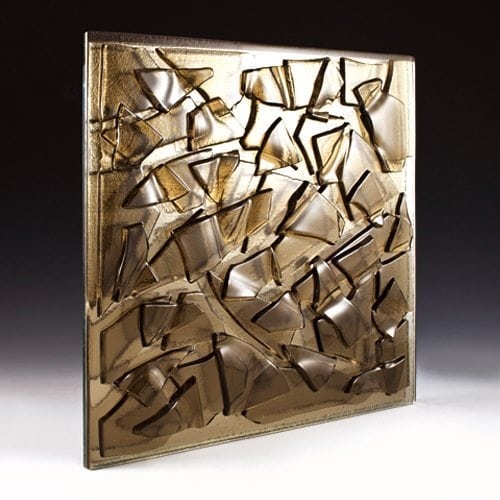 Crackle Bronze Decorative Glass