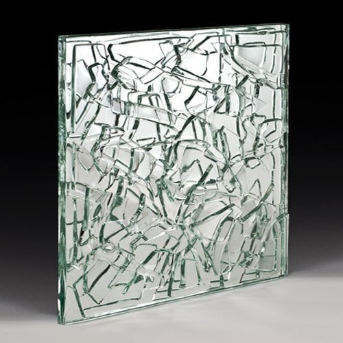 Crackle Low Iron Textured Glass