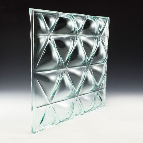 Convex Triangle Textured Glass