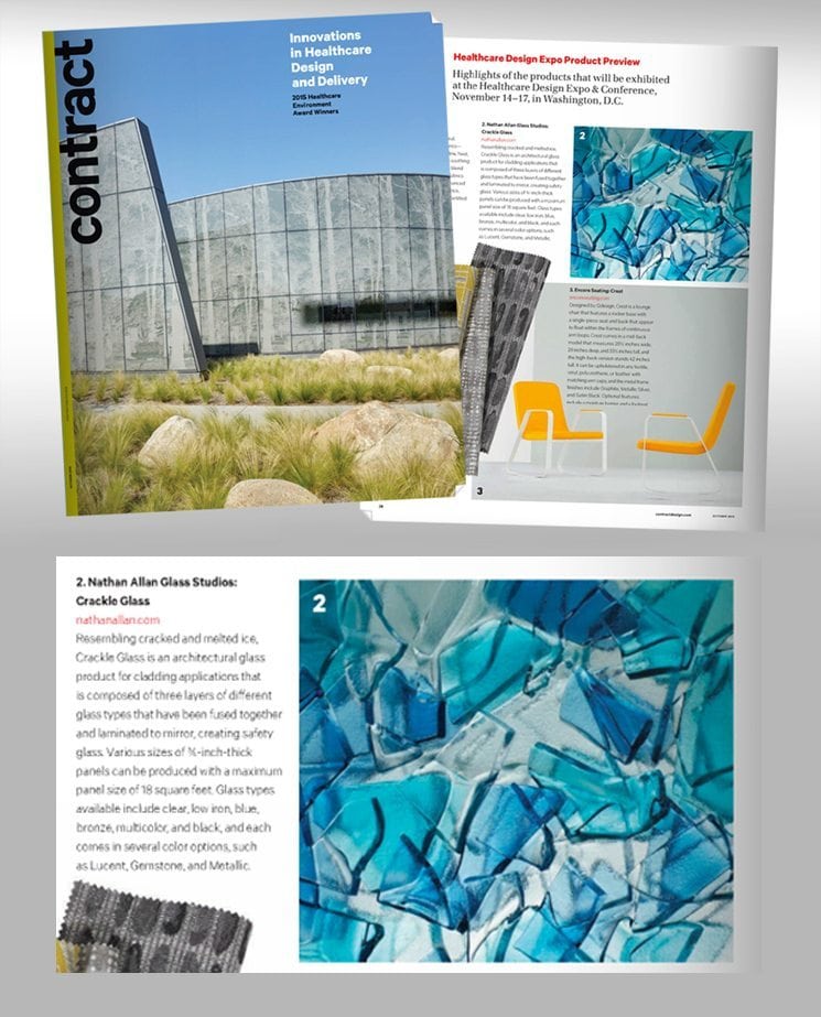 crackle glass in contract magazine