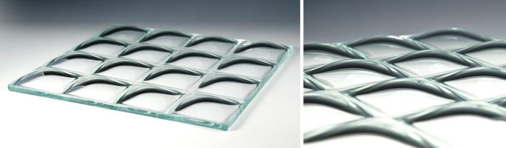 Convex Squares 3 Textured Glass