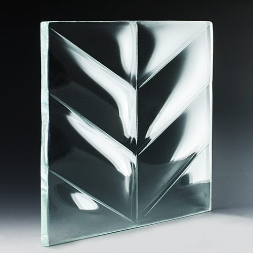 Convex V Triangle Textured Glass