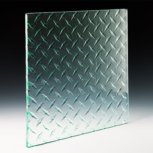Diamondplate Textured Glass