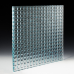 Factory Squares Low Iron Textured Glass side Fluted Low Iron Silvered