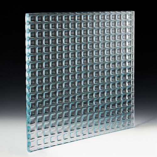 Factory Squares Low Iron Textured Glass side