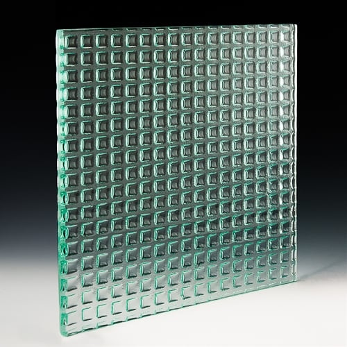Factory Squares Textured Glass