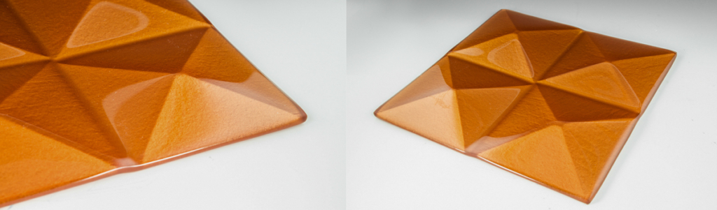 Pyramid Gamma Gold Textured Glass
