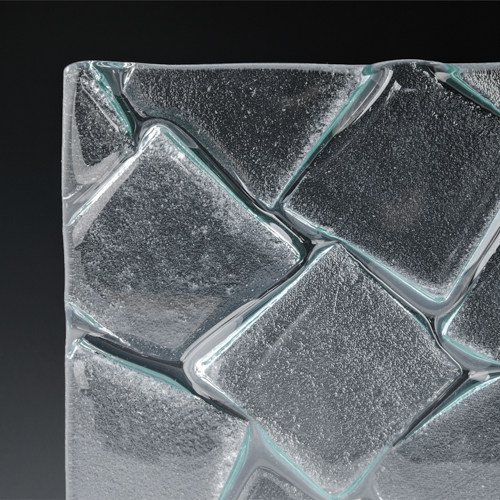 Cubes Low Iron Textured Glass corner