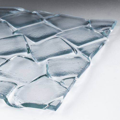 Cubes Low Iron Textured Glass flat