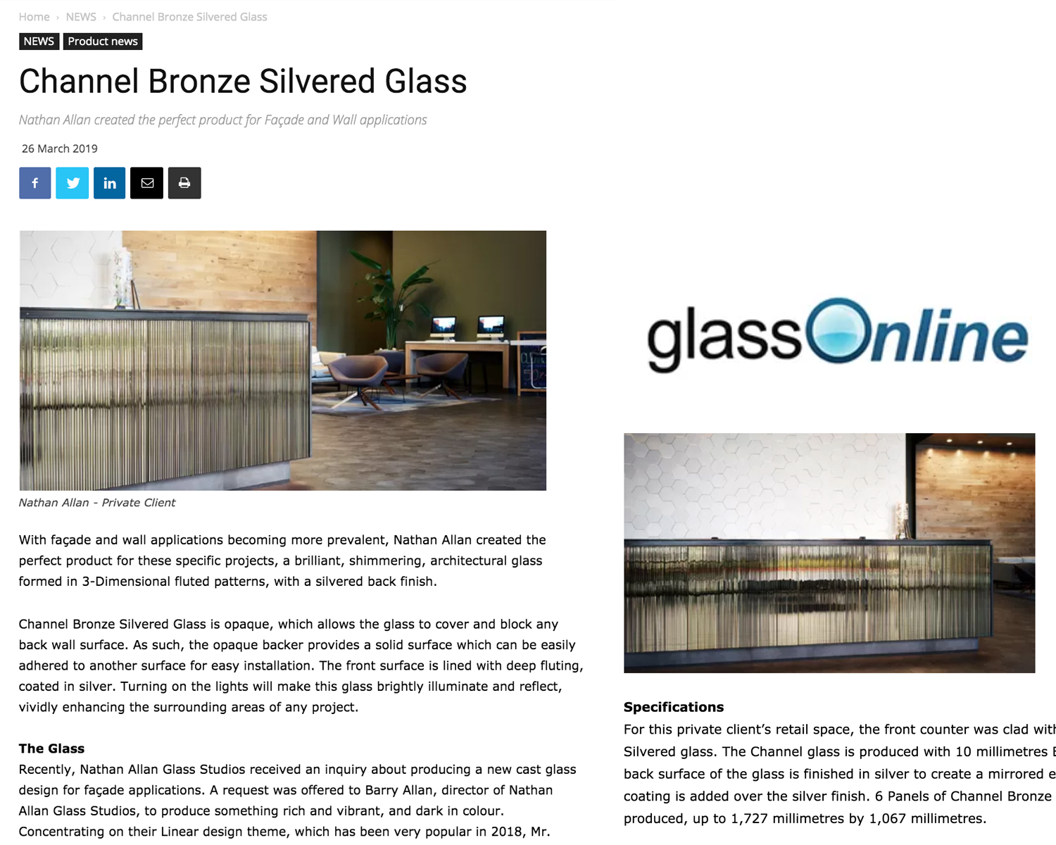Glass Online | Channel Bronze Silvered Glass