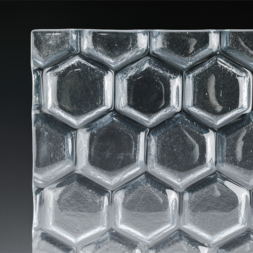 Hex Low Iron Textured Glass corner