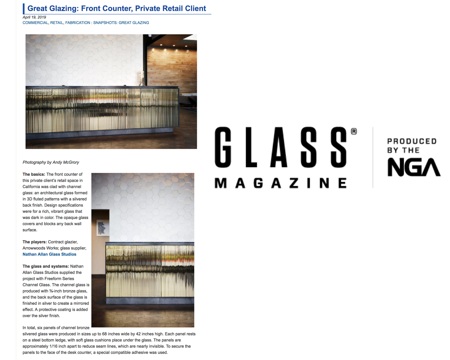GLASS MAGAZINE | Channel Bronze Silvered Glass