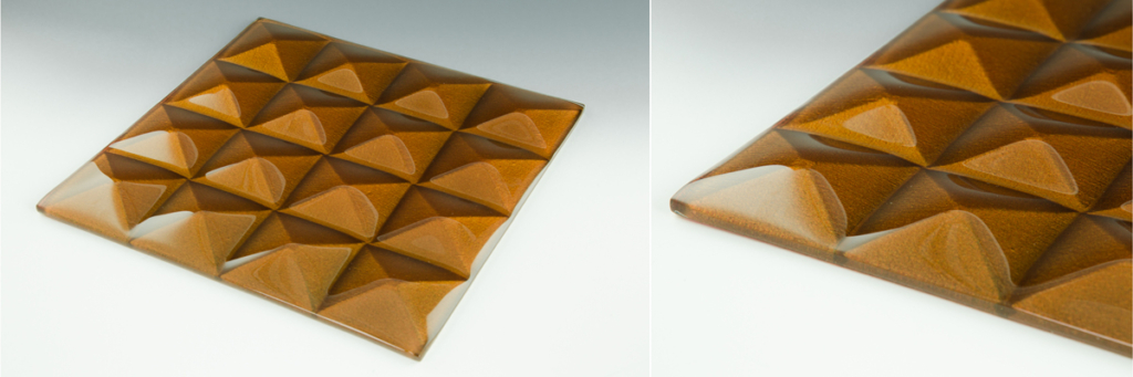 Pyramid Petite Solar Gold Textured Glass