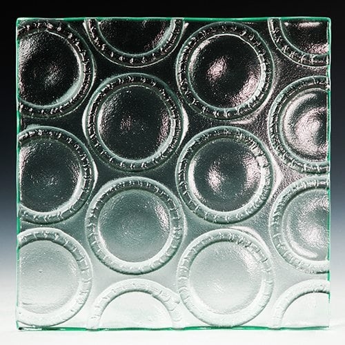 Bottle Base Clear Textured Glass 2