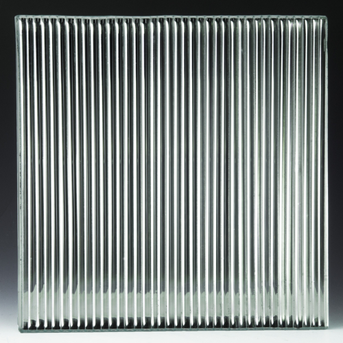 Fluted Low Iron Silvered Glass 2