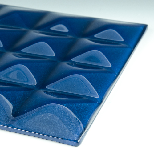 Pyramid Petite Lapis Blue Glass