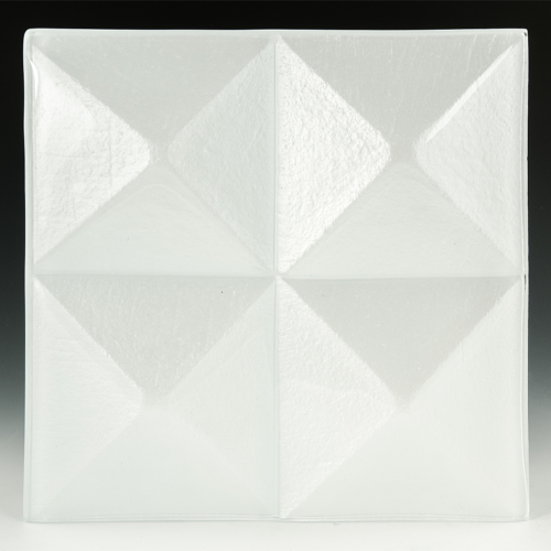 Pyramid Pure White Glass front