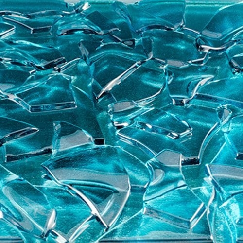 Aqua Blue Glass bottom