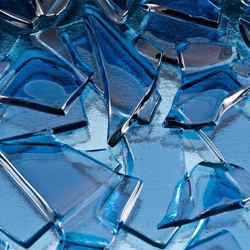 Crackle Blue Macro Glass close