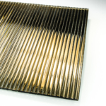Decorative Fluted Bronze Silvered