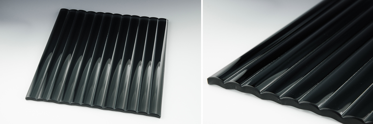 Micro Cathedral Black Architectural Cast Glass Micro Cathedral Black Architectural Cast Glass