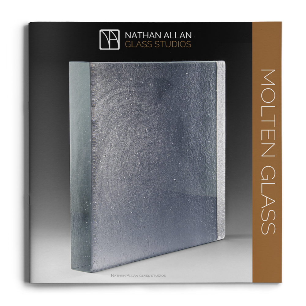 mock up brochures Molten Thick Glass