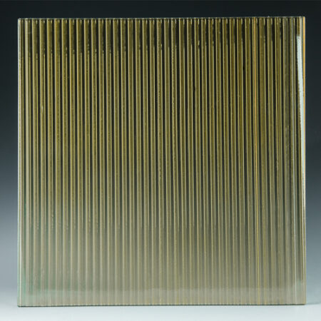 Fluted Champagne Architectural Cast Glass front