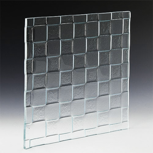 Checkerboard Low Iron Textured Glass side