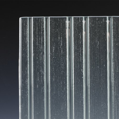 Icicle Rain Low Iron Textured Glass corner