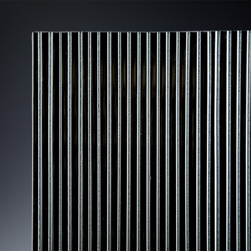 Fluted Black Silvered Glass 3