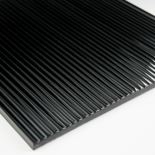 Fluted Black Silvered Glass 2