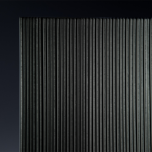 Fluted Micro Black Silvered Glass corner