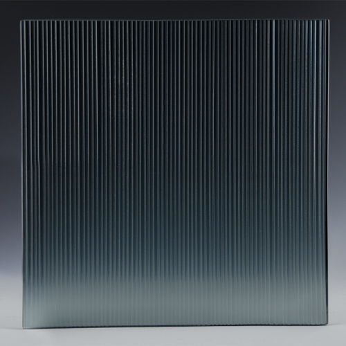 Fluted Micro Black Glass Front