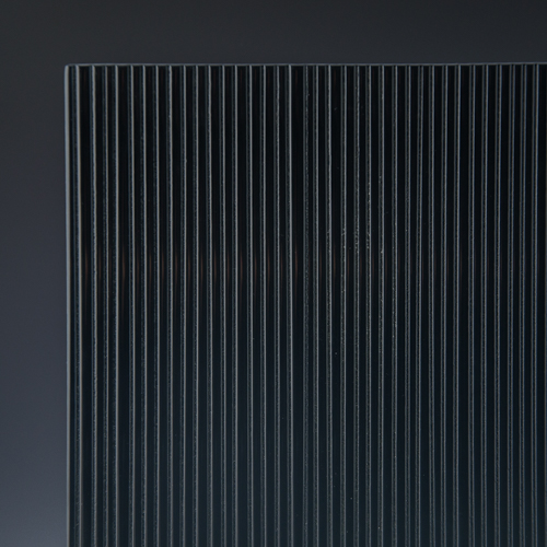 Fluted Micro Black Glass Picture