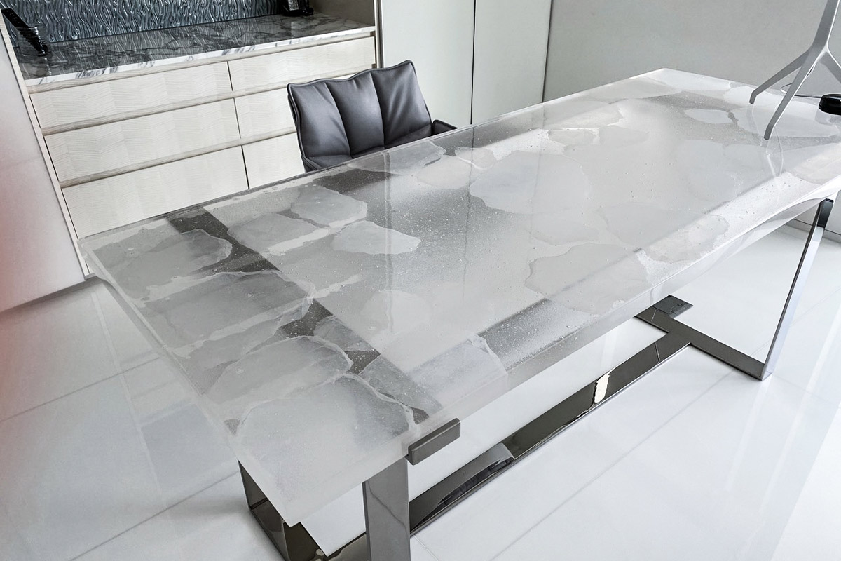 Iceberg Glass Desk Furniture