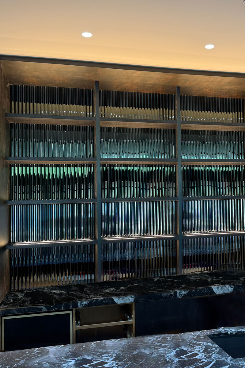 mirage textured glass partition for mother baby hospital - bent glass
